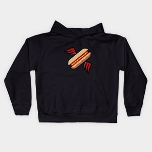 winged hotdogs Kids Hoodie